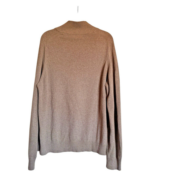 JCrew Sz XL 100% Cotton Sweater Neutral‎ Light Academia Cabincore Preppy - Picture 2 of 12